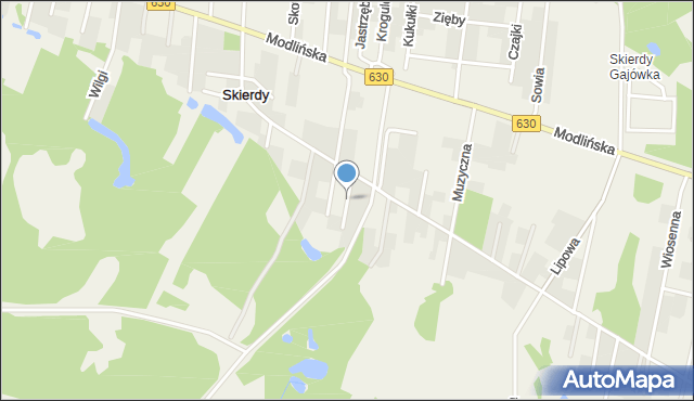 Skierdy, Zielona, mapa Skierdy