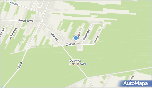 Smardzewice, Zielona, mapa Smardzewice