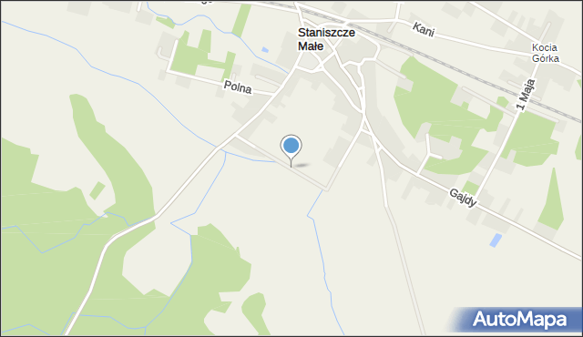 Staniszcze Małe, Zielona, mapa Staniszcze Małe