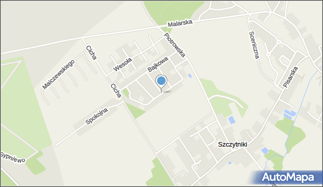 Szczytniki gmina Kórnik, Zielone Wzgórze, mapa Szczytniki gmina Kórnik