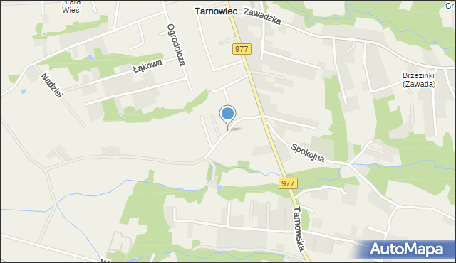 Tarnowiec gmina Tarnów, Zimna Woda, mapa Tarnowiec gmina Tarnów