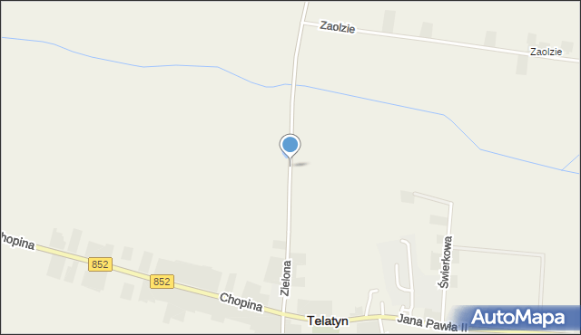 Telatyn, Zielona, mapa Telatyn