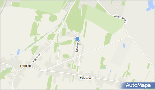 Trablice, Zielona, mapa Trablice