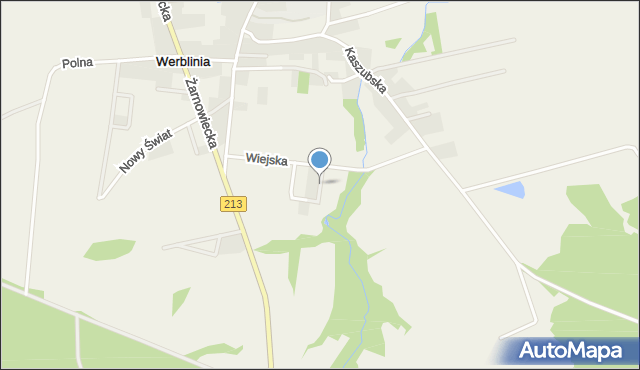 Werblinia, Zielona, mapa Werblinia