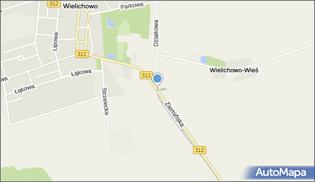 Wielichowo-Wieś, Ziemińska, mapa Wielichowo-Wieś