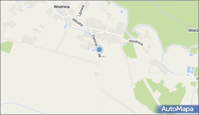 Wodnica gmina Ustka, Zielona Dolina, mapa Wodnica gmina Ustka