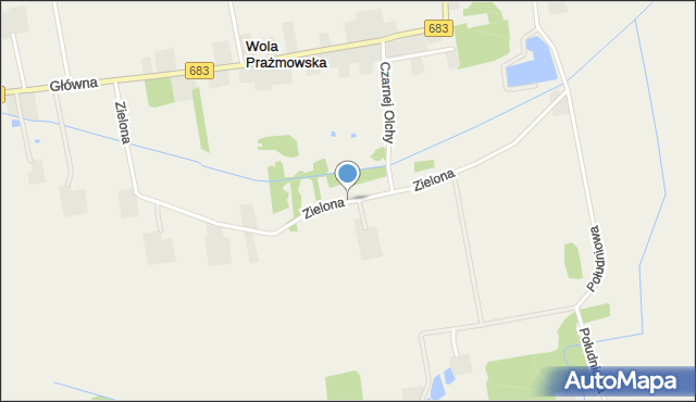 Wola Prażmowska, Zielona, mapa Wola Prażmowska