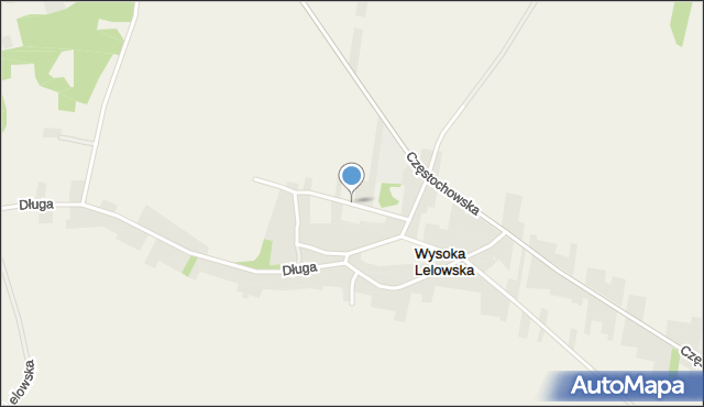 Wysoka Lelowska, Zielona, mapa Wysoka Lelowska