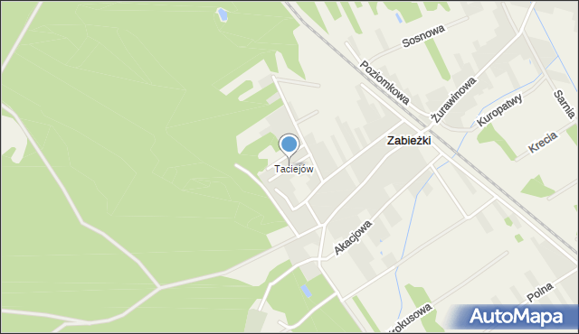 Zabieżki, Ziołowa, mapa Zabieżki