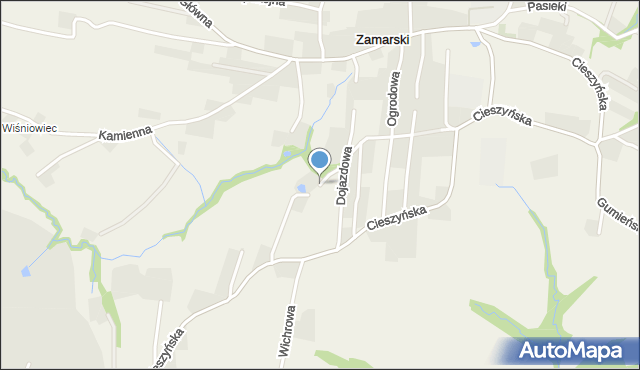 Zamarski, Zielona, mapa Zamarski