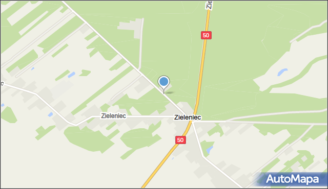 Zieleniec gmina Sadowne, Zieleniec, mapa Zieleniec gmina Sadowne