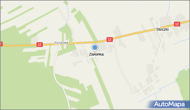 Zielonka gmina Gielniów, Zielonka, mapa Zielonka gmina Gielniów