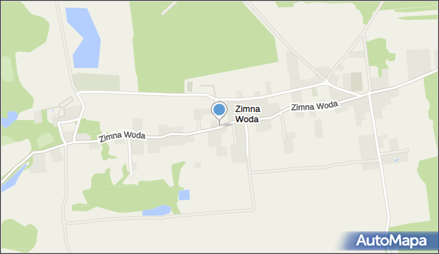 Zimna Woda gmina Lubin, Zimna Woda, mapa Zimna Woda gmina Lubin