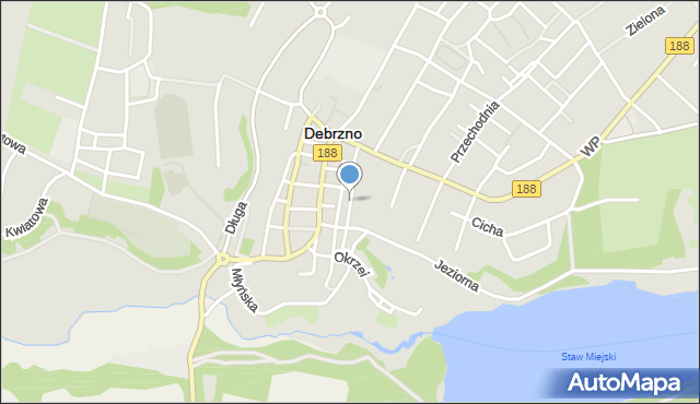 Debrzno, Zjednoczenia, mapa Debrzno