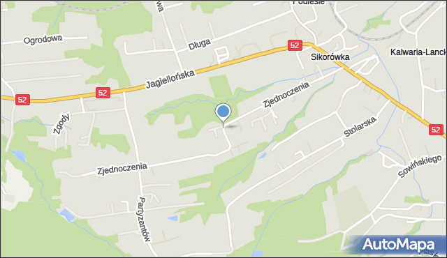 Kalwaria Zebrzydowska, Zjednoczenia, mapa Kalwaria Zebrzydowska