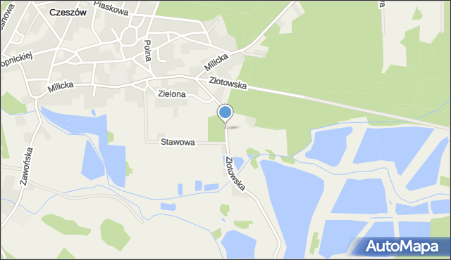 Czeszów, Złotowska, mapa Czeszów