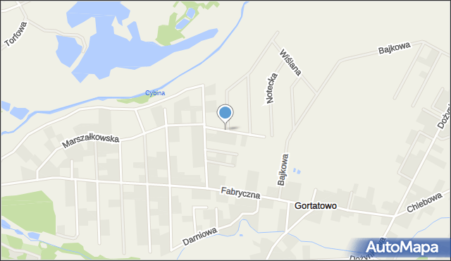 Gortatowo gmina Swarzędz, Złota Polana, mapa Gortatowo gmina Swarzędz