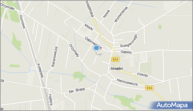 Imielin, Złocista, mapa Imielin