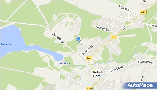 Kobyla Góra powiat ostrzeszowski, Złota, mapa Kobyla Góra powiat ostrzeszowski