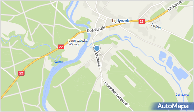 Lędyczek, Złotowska, mapa Lędyczek