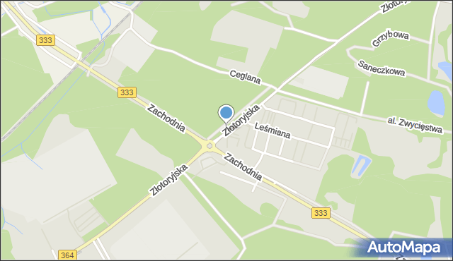 Legnica, Złotoryjska, mapa Legnicy