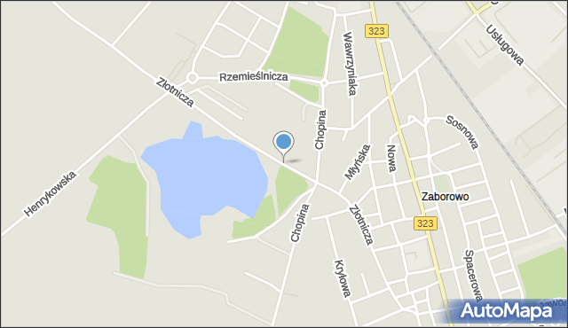 Leszno, Złotnicza, mapa Leszno