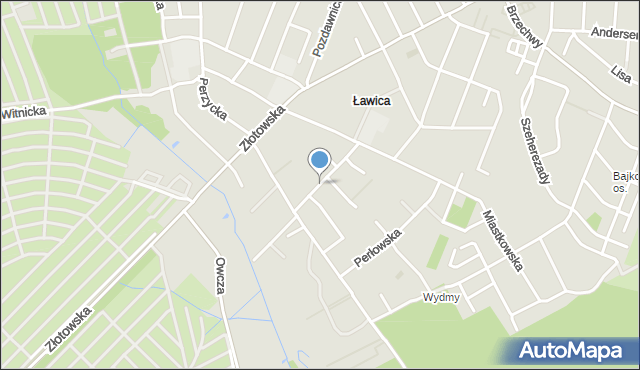 Poznań, Złocieniecka, mapa Poznania