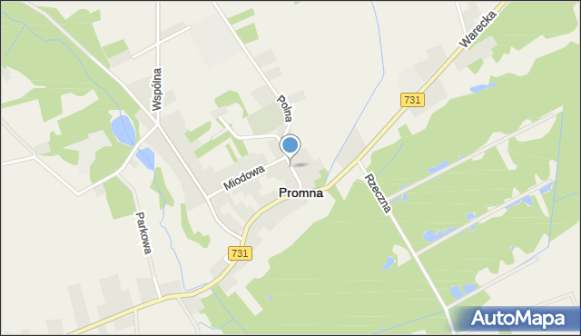 Promna, Złota, mapa Promna