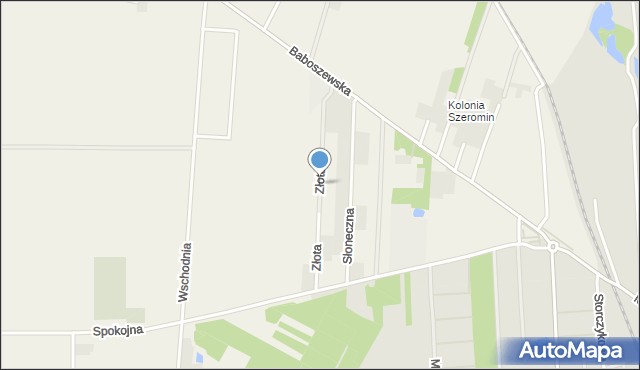 Szerominek, Złota, mapa Szerominek
