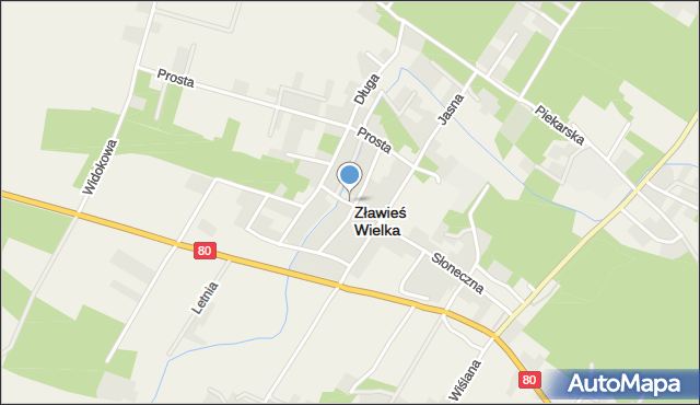 Zławieś Wielka, Zławieś Wielka, mapa Zławieś Wielka