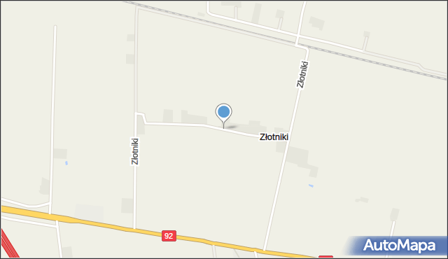 Złotniki gmina Krzyżanów, Złotniki, mapa Złotniki gmina Krzyżanów