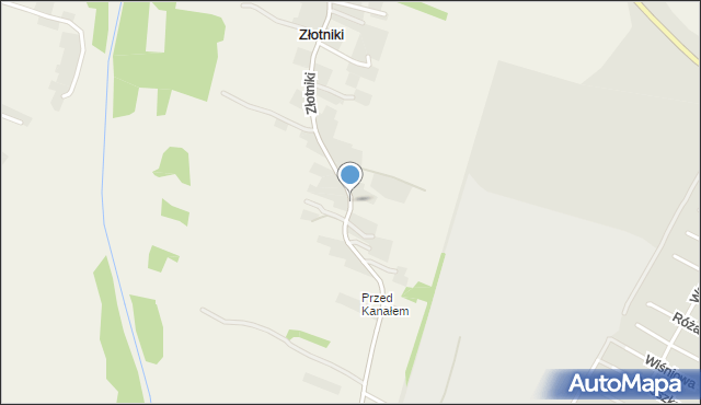 Złotniki gmina Mielec, Złotniki, mapa Złotniki gmina Mielec