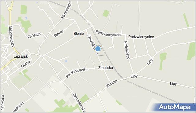 Leżajsk, Zmuliska, mapa Leżajsk