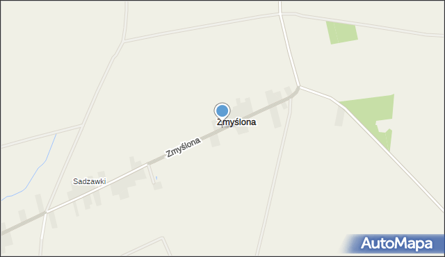 Zmyślona gmina Mokrsko, Zmyślona, mapa Zmyślona gmina Mokrsko