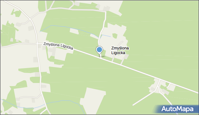 Zmyślona Ligocka, Zmyślona Ligocka, mapa Zmyślona Ligocka