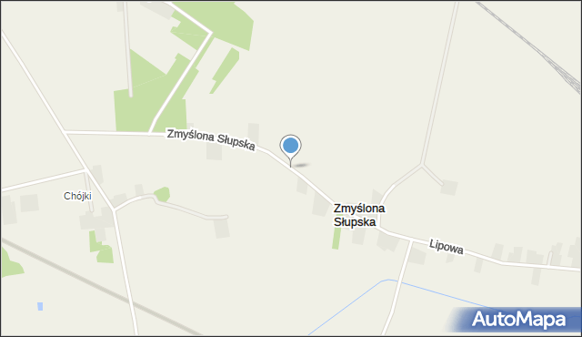 Zmyślona Słupska, Zmyślona Słupska, mapa Zmyślona Słupska