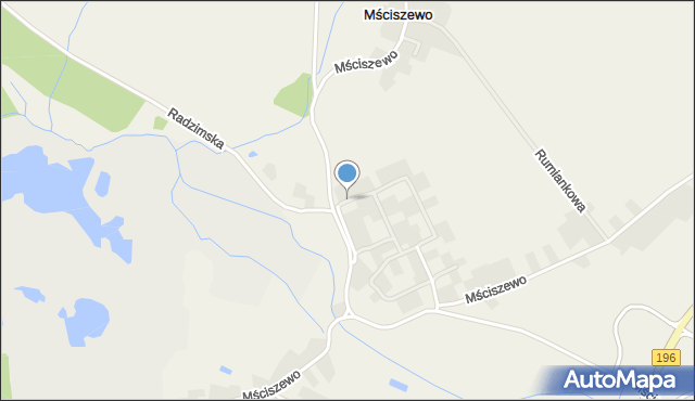 Mściszewo, Żniwna, mapa Mściszewo