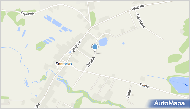 Santocko, Żniwna, mapa Santocko