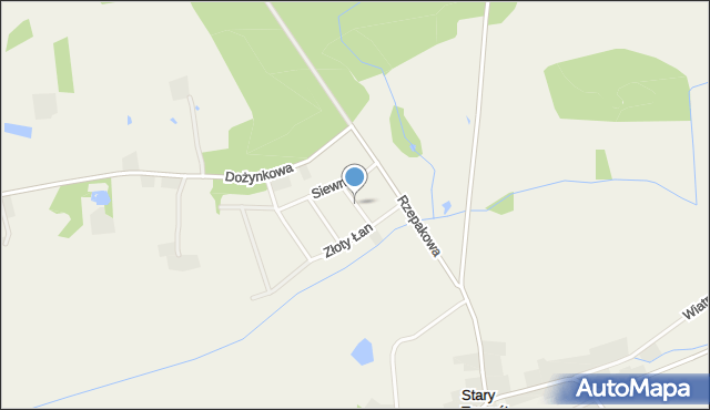 Stary Tomyśl, Żniwna, mapa Stary Tomyśl