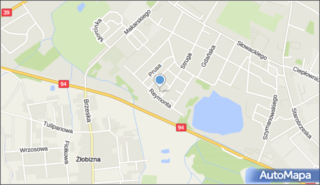 Brzeg, Żołnierzy Wyklętych, mapa Brzeg