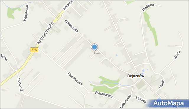 Dojazdów, Żonkilowa, mapa Dojazdów