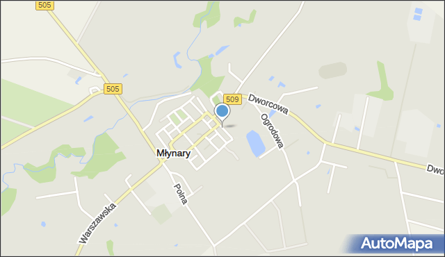 Młynary powiat elbląski, Żółkiewskiego, mapa Młynary powiat elbląski