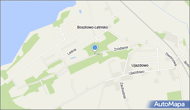 Boszkowo-Letnisko, Źródlana, mapa Boszkowo-Letnisko