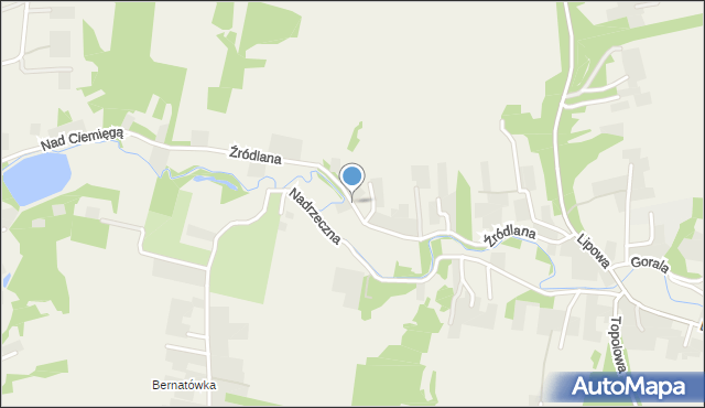 Dys, Źródlana, mapa Dys