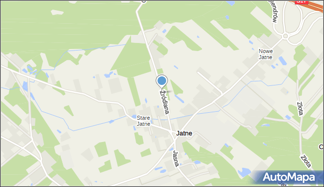 Jatne, Źródlana, mapa Jatne