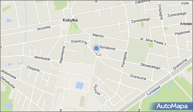 Kobyłka, Źródnik, mapa Kobyłka