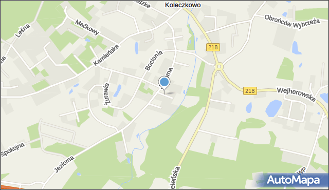 Koleczkowo, Źródlana, mapa Koleczkowo