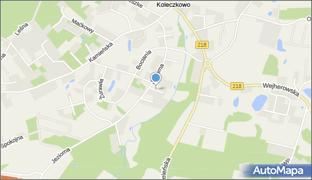 Koleczkowo, Źródlana, mapa Koleczkowo