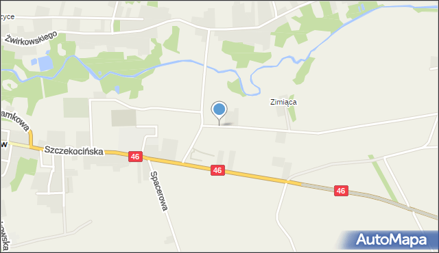 Lelów, Źródlana, mapa Lelów