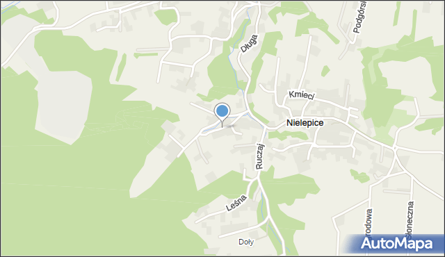 Nielepice, Źródlana, mapa Nielepice